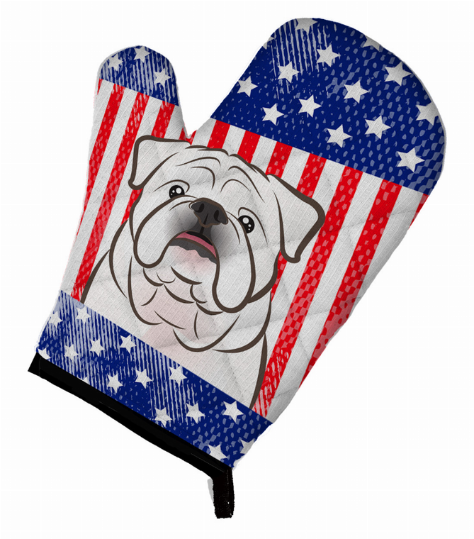 American Flag and Dog on Oven Mitt - 638508480187