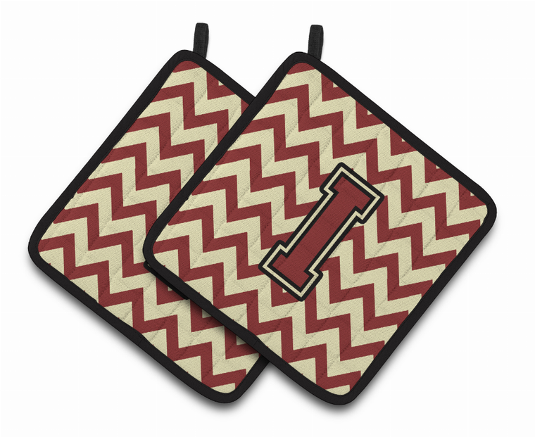 Monogram Chevron Pair of Pot Holders - 638508399175