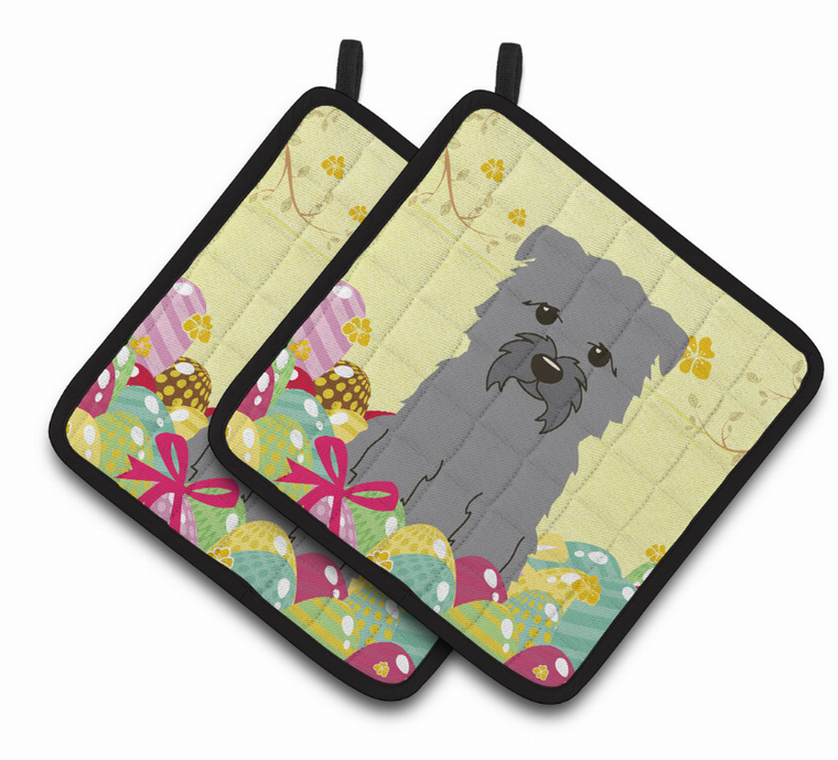 Easter Eggs Dog Pair of Pot Holders - 638508766496