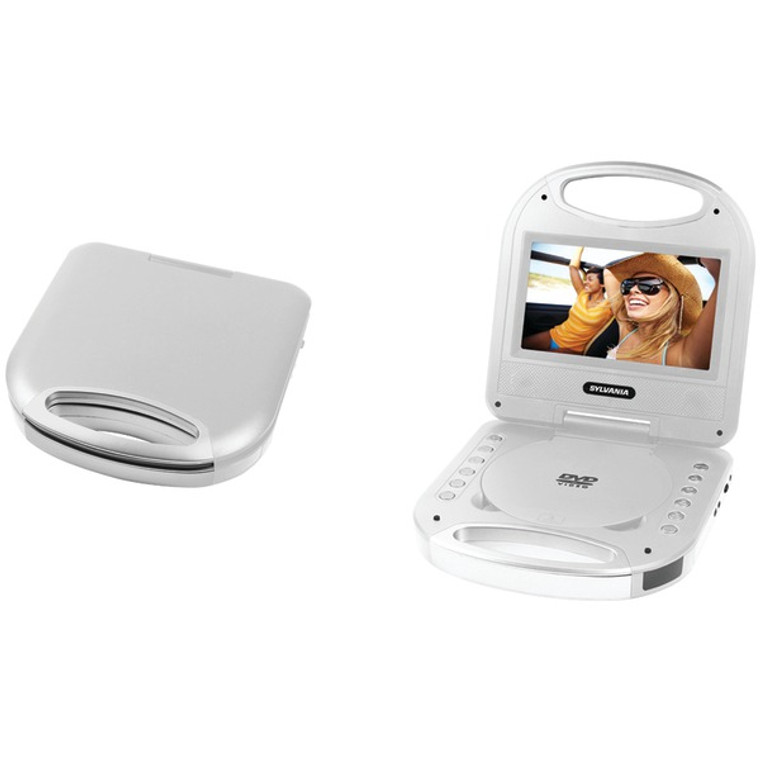 7-In. Portable DVD Player with Integrated Handle and Earphones (Silver) - 058465801557