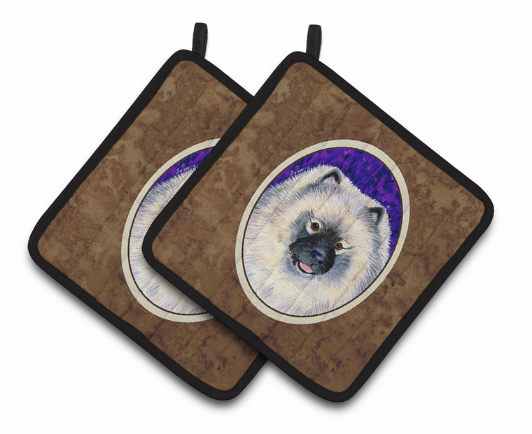Keeshond Pair of Pot Holders - 638508363640
