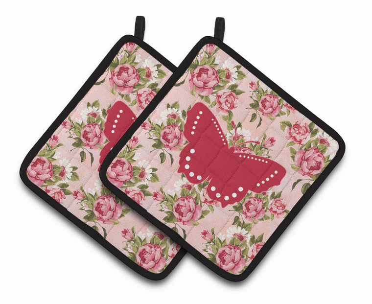 Butterfly Artwork Pair of Pot Holders - 638508404213