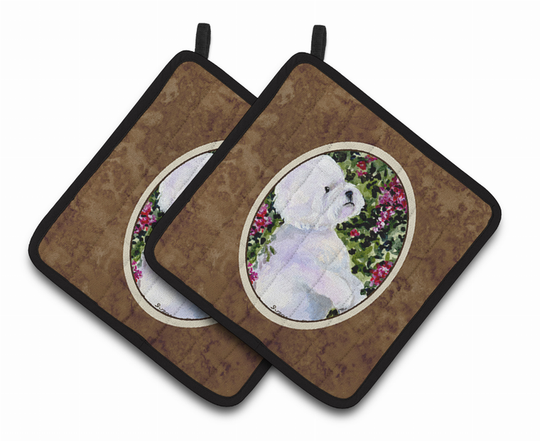 Bichon Frise Pair of Pot Holders - 638508366405
