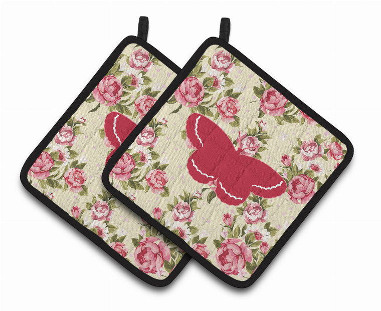 Butterfly Artwork Pair of Pot Holders - 638508405548