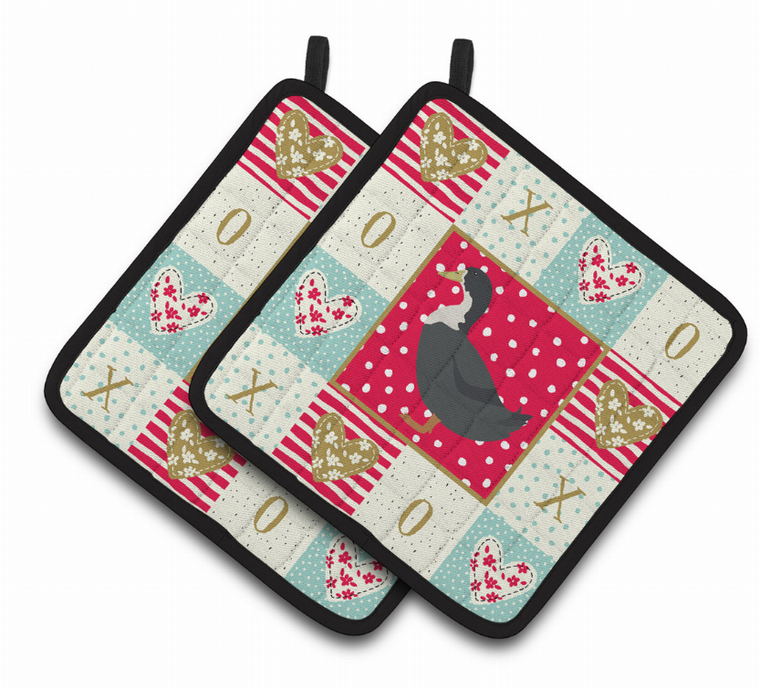 Bird XOXO on Pair of Pot Holders - 194030130926