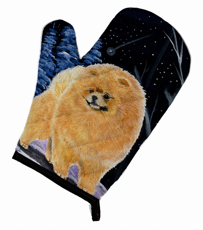 Starry Night Pomeranian Oven Mitt - 638508498229