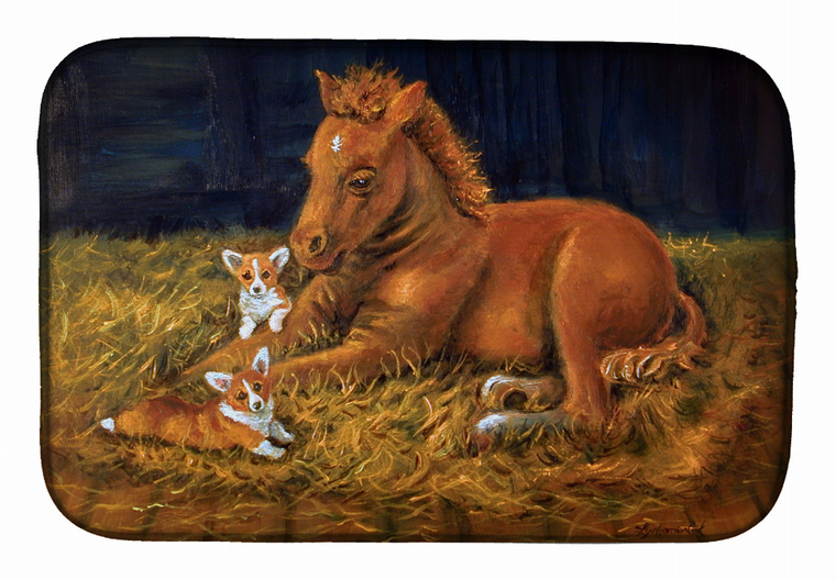 Dog on Dish Drying Mat - 652259234394