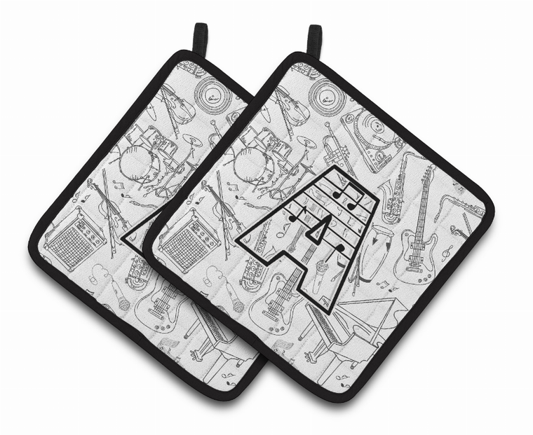 Monogram Musical Pair of Pot Holders - 638508387462
