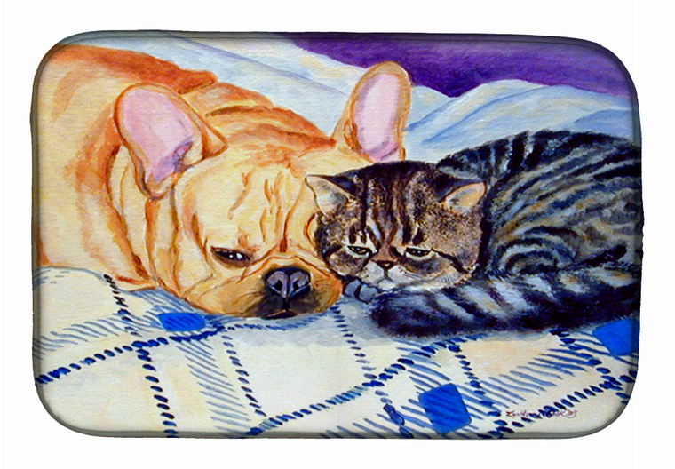 Cat on Dish Drying Mat - 652259233878