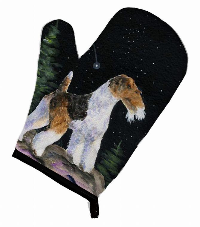 Starry Night Fox Terrier Oven Mitt - 638508498847