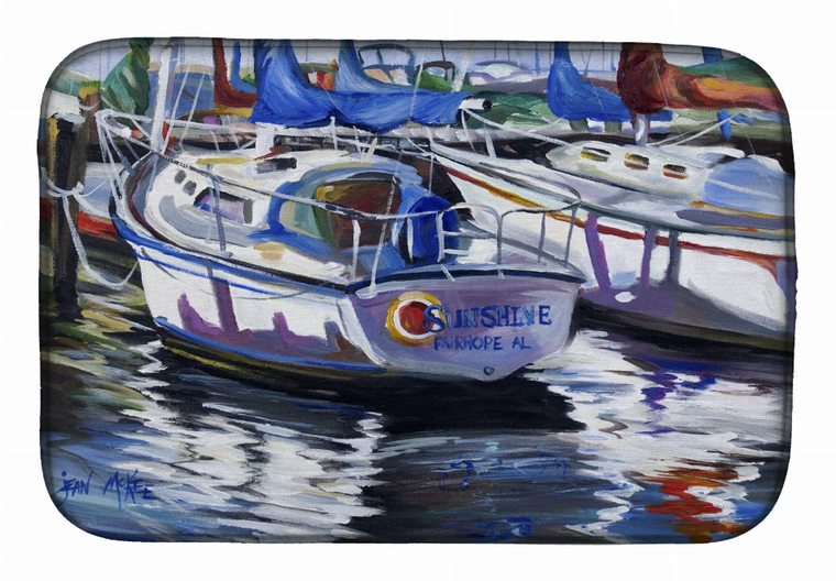 Sailboats Dish Drying Mat - 652259254859