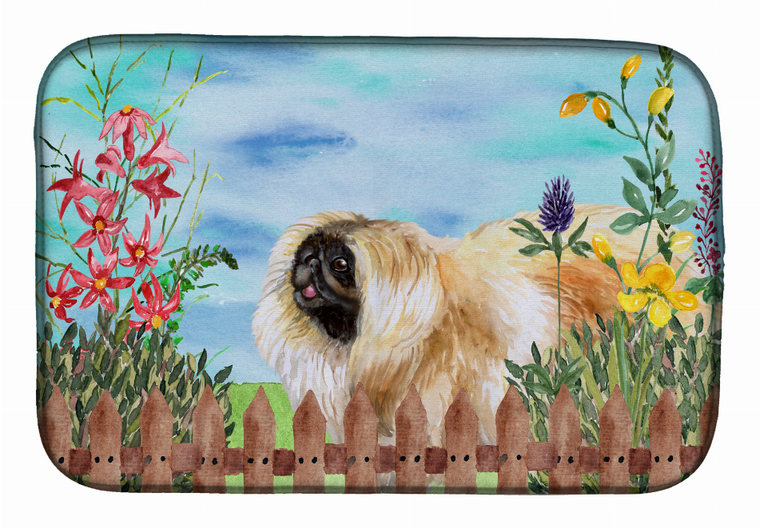 Spring Dog on Dish Drying Mat - 652259251711