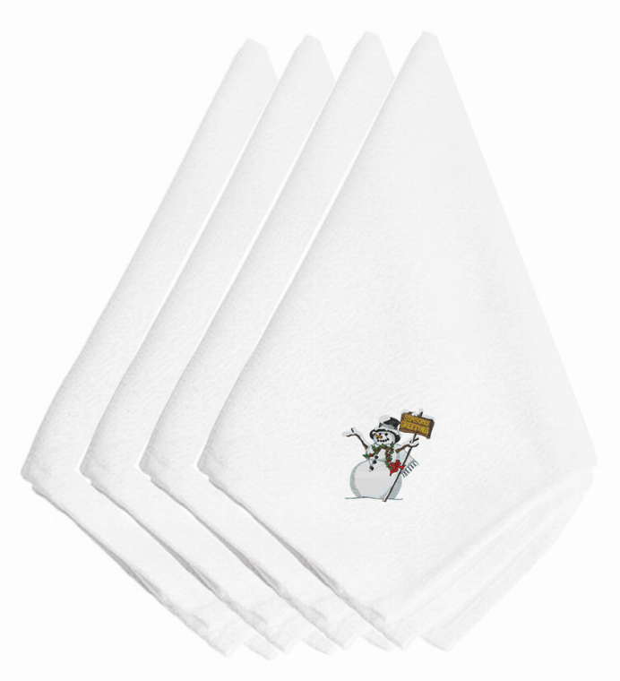 Christmas Themed Embroidered Napkins - 638508339034