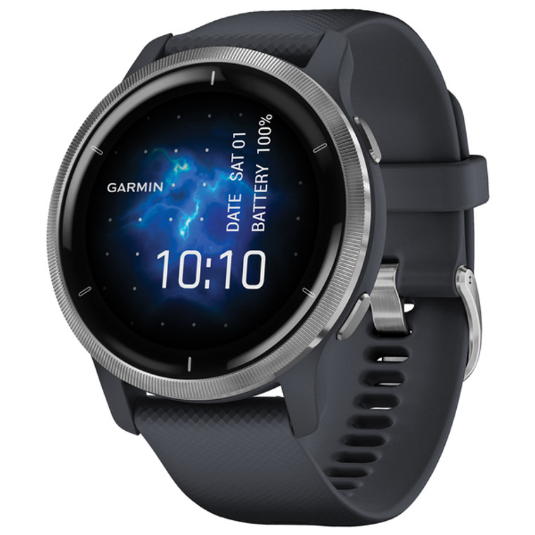 Venu(R) 2 Fitness Tracking Smartwatch (Granite Blue) - 753759271794