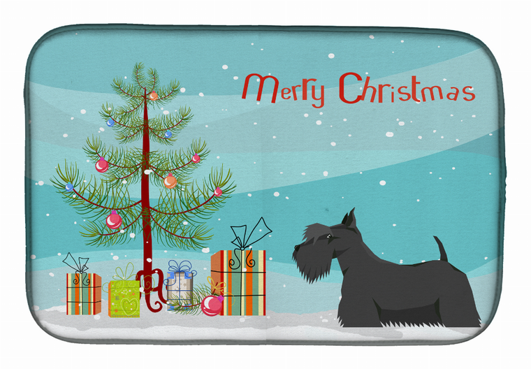 Dog Breed/Merry Christmas art Dish Drying Mat - 194030019313