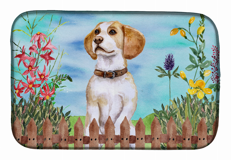 Spring Dog on Dish Drying Mat - 652259251766