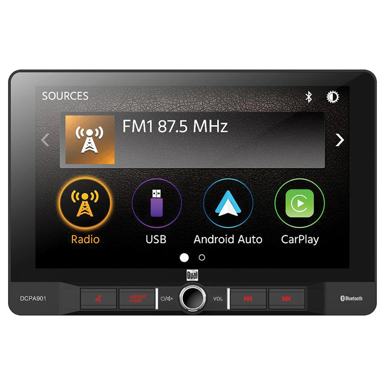 Dual 9" Mechless Digital Media Receiver With Apple Carplay Android Auto Single Din With Swiveltilt - 827204117798