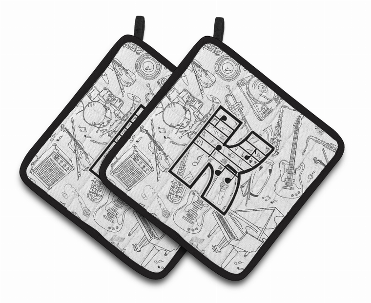 Monogram Musical Pair of Pot Holders - 638508387561