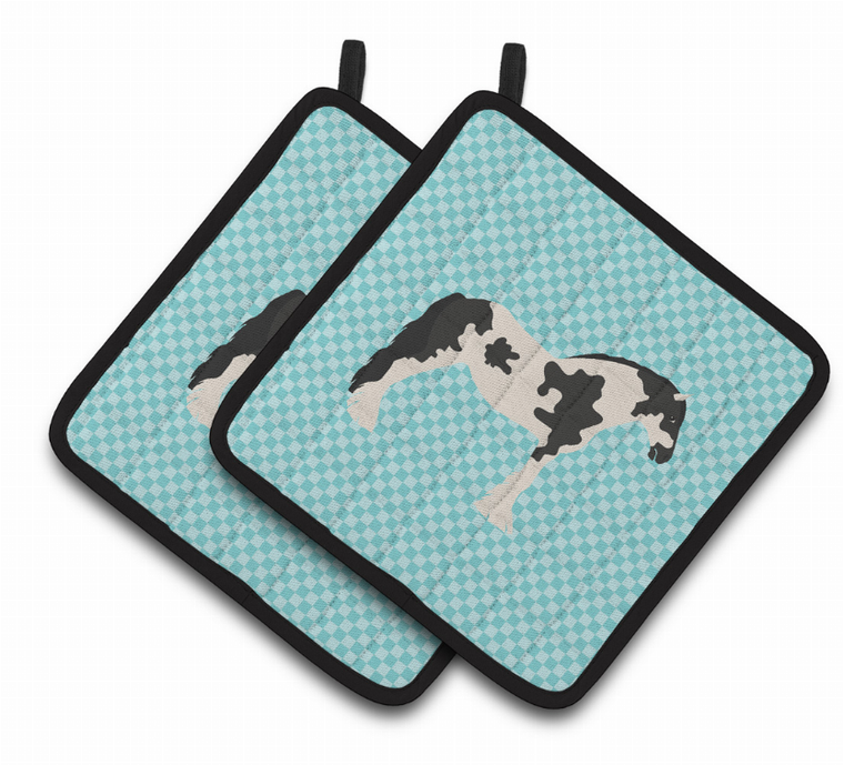 Cyldesdale Horse  Animal on Pair of Pot Holders - 638508926470