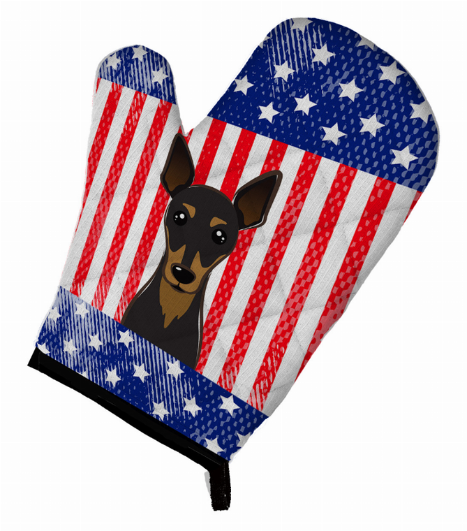 American Flag and Dog on Oven Mitt - 638508480385