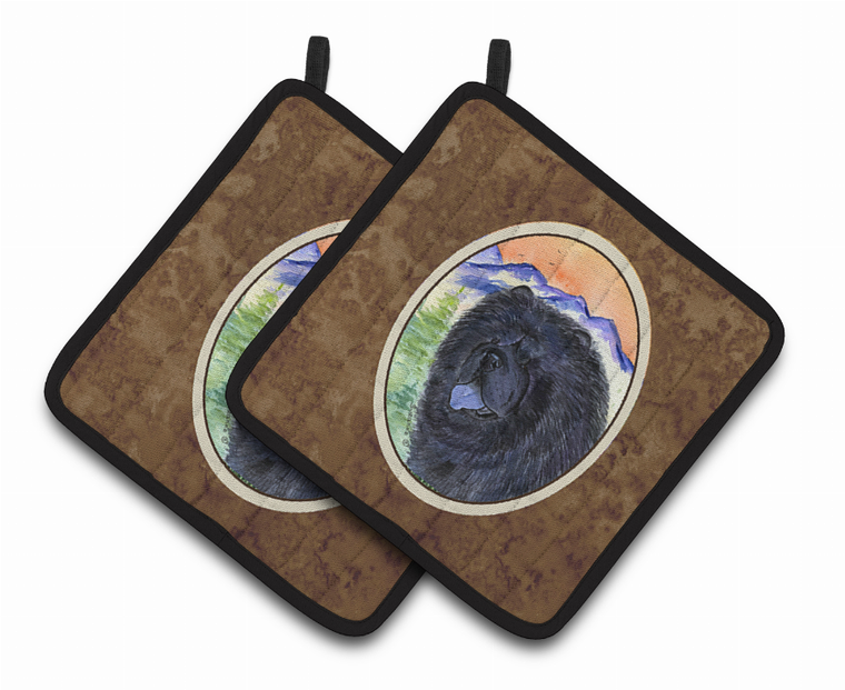 Chow Chow Pair of Pot Holders - 638508377845