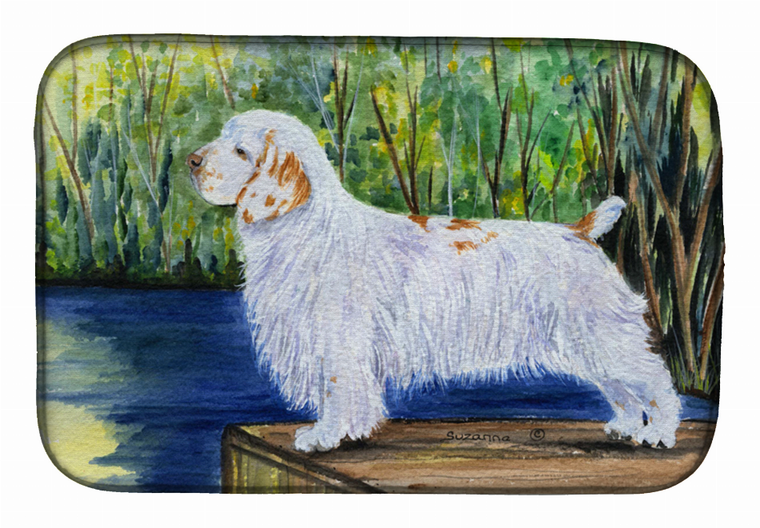 Clumber Spaniel Dish Drying Mat - 652259256587