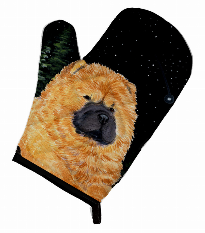 Starry Night Chow Chow Oven Mitt - 638508498755