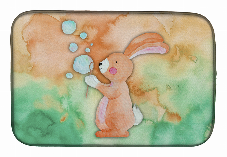 Animal Bathing Watercolor Dish Drying Mat - 652259249428