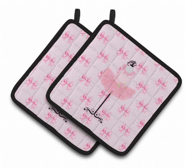 Ballerina Hair Pair of Pot Holders - 638508653789