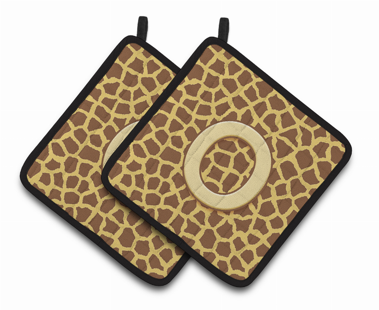 Monogram Animal Print Pair of Pot Holders - 638508364869
