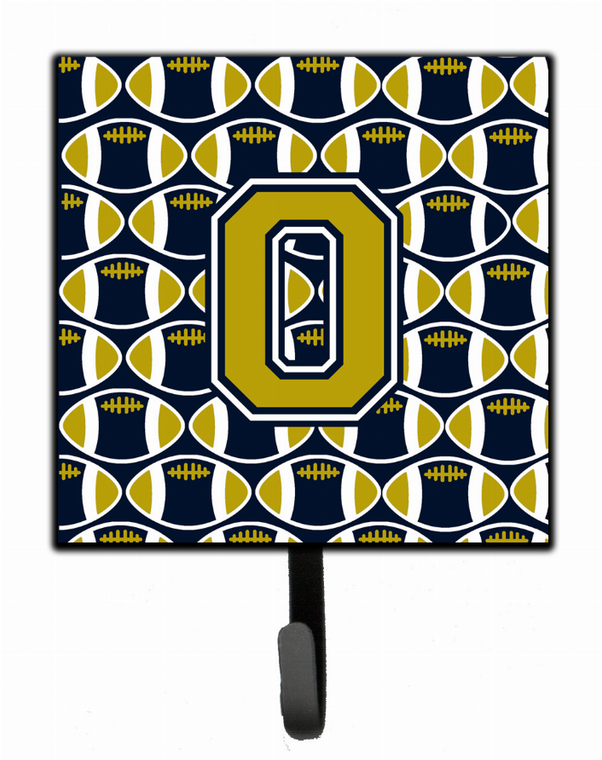 Letter Football Blue and Gold Leash or Key Holder - 638508313607