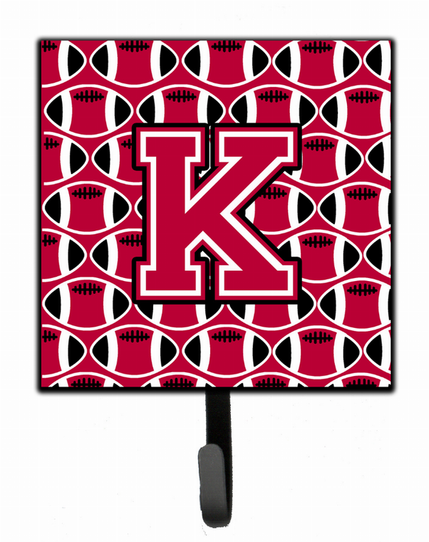 Letter Football Crimson and White Leash or Key Holder - 638508314864