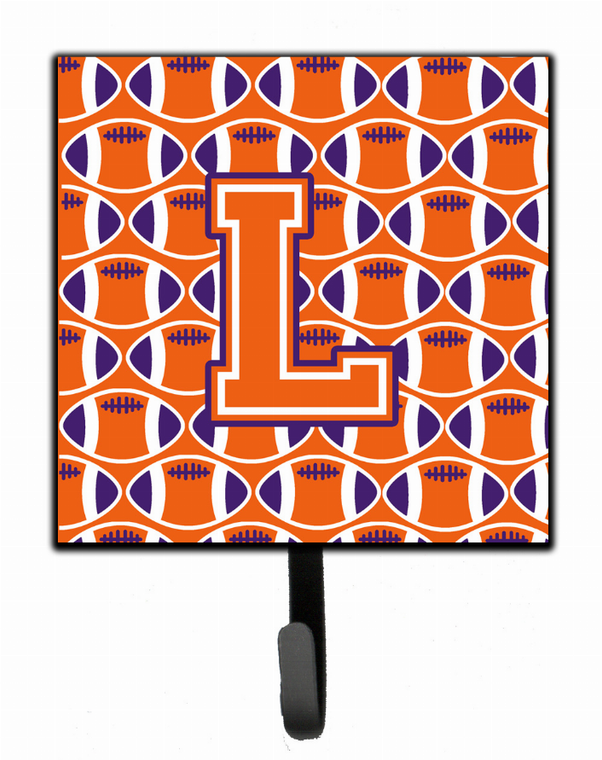 Letter Football Orange, White and Regalia Leash or Key Holder - 638508313058