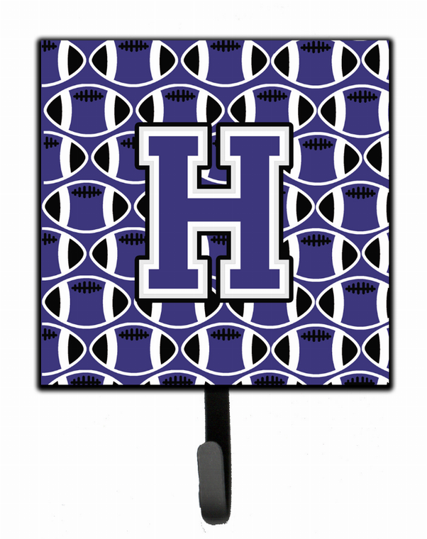 Letter Football Purple and White Leash or Key Holder - 638508311979