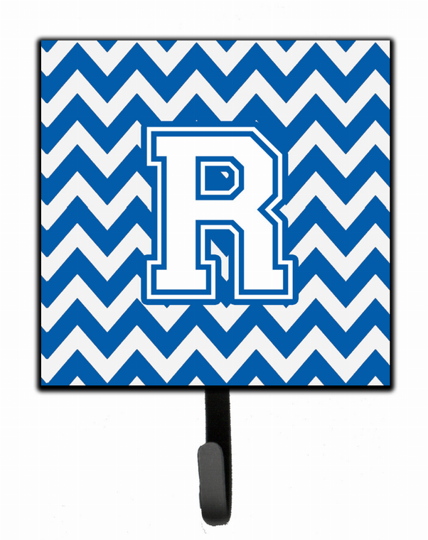 Letter Chevron Blue and White Leash or Key Holder - 638508306449