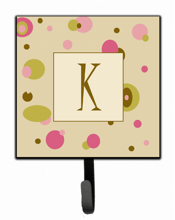 Letter Initial Monogram - Tan Dots Leash or Key Holder - 615872514397