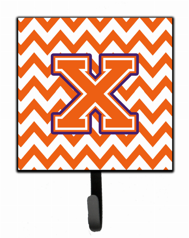 Letter Chevron Orange and Regalia Leash or Key Holder - 638508310576