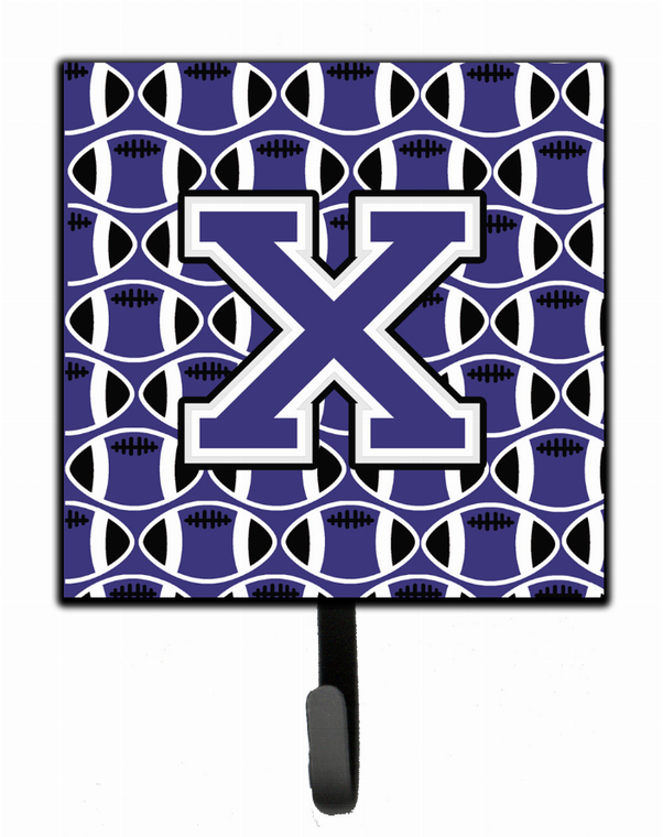 Letter Football Purple and White Leash or Key Holder - 638508312136