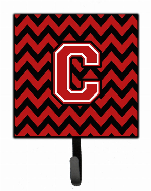 Letter Chevron Black and Red   Leash or Key Holder - 638508306791