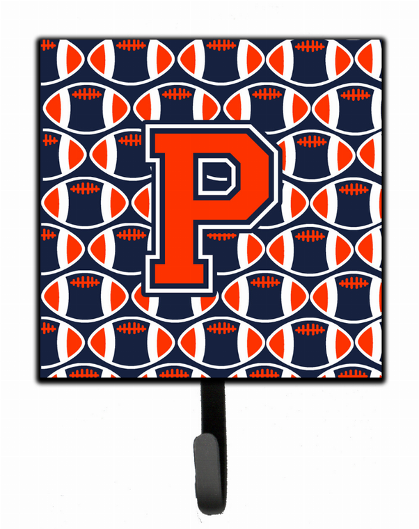 Letter Football Orange, Blue and white Leash or Key Holder - 638508311535