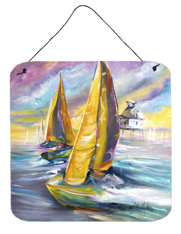 Middle Bay Lighthouse Sailboats Wall or Door Hanging Prints - 615872966073