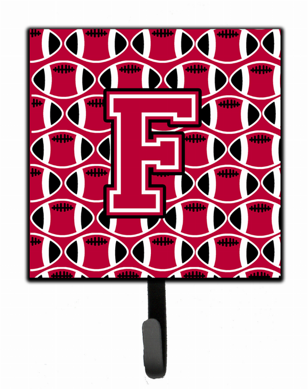 Letter Football Crimson and White Leash or Key Holder - 638508314819