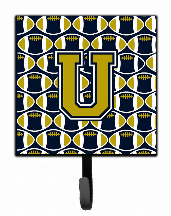 Letter Football Blue and Gold Leash or Key Holder - 638508313669