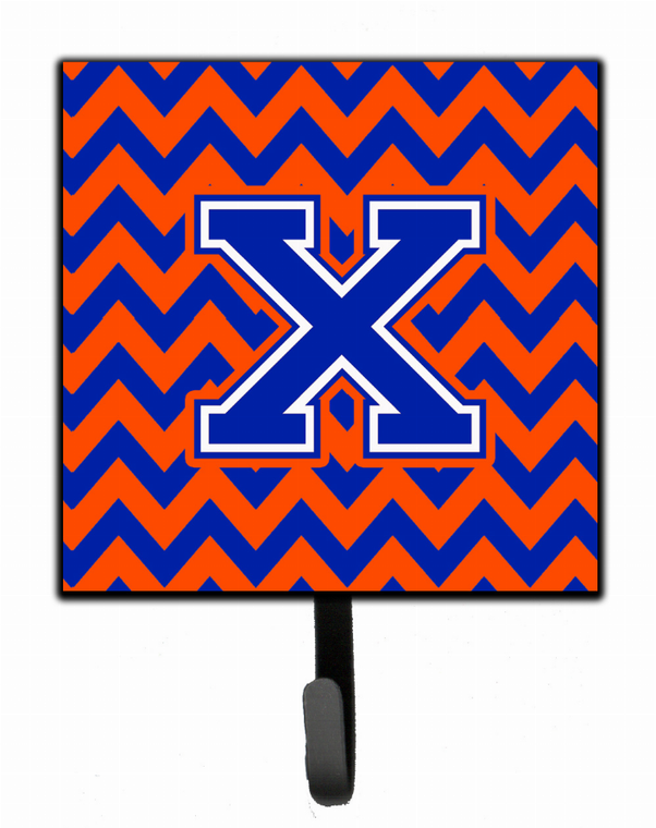 Letter Chevron Orange and Blue Leash or Key Holder - 638508306258