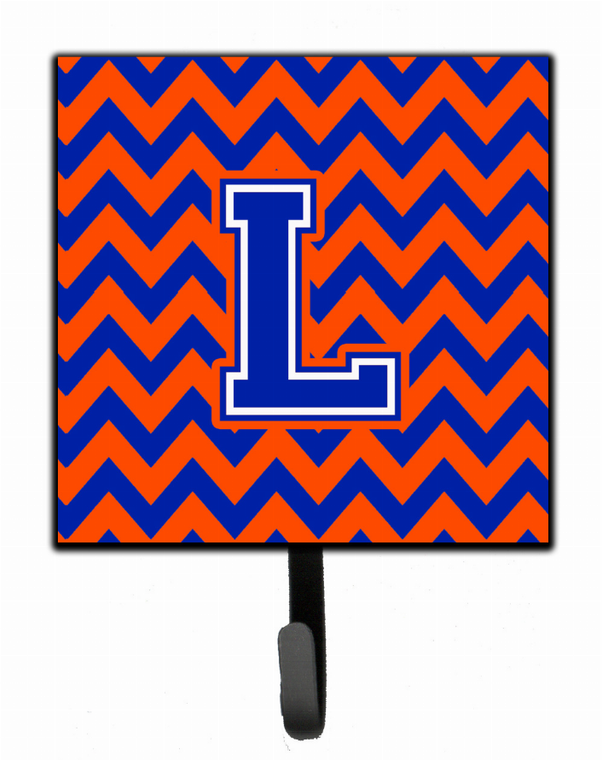 Letter Chevron Orange and Blue Leash or Key Holder - 638508306135