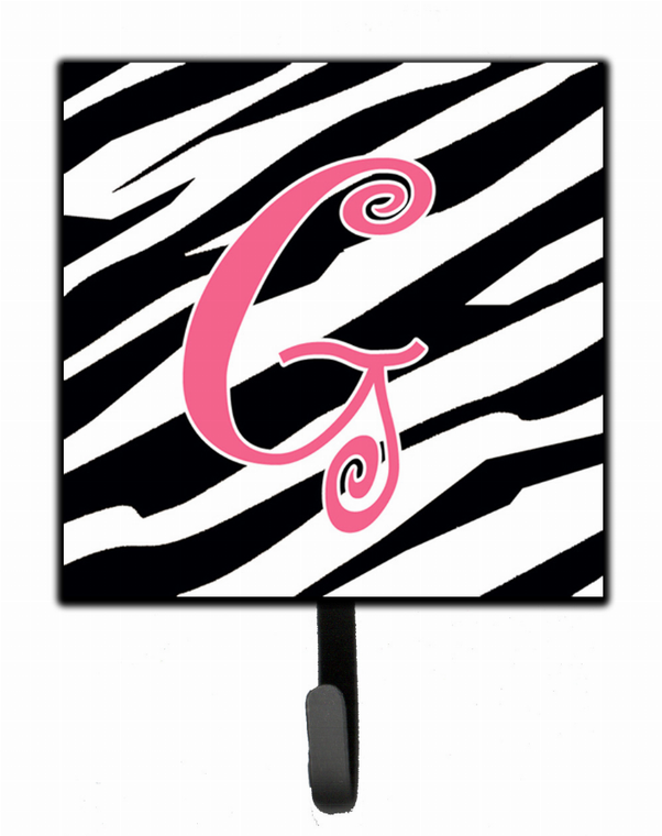 Letter Initial Zebra Stripe and Pink Leash or Key Holder - 615872519033