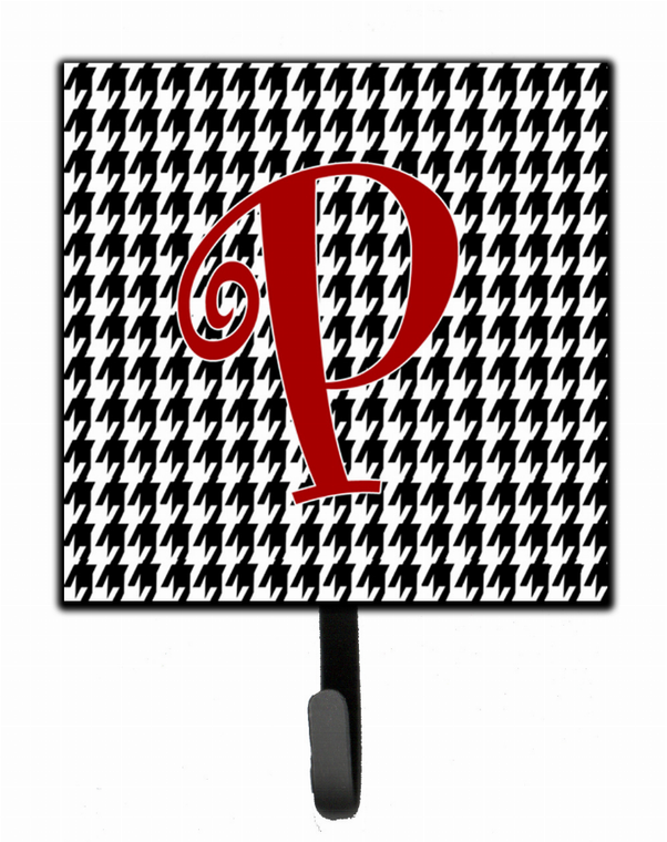 Letter Initial Monogram - Houndstooth Black Leash or Key Holder - 615872518623