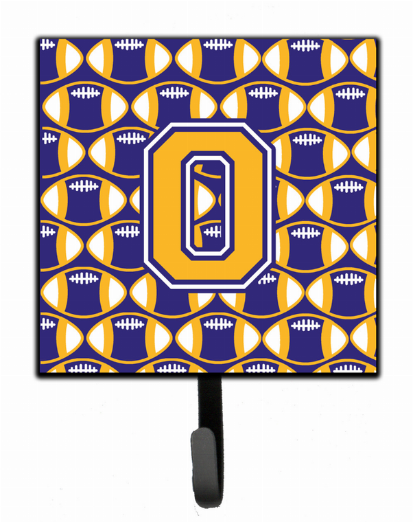 Letter Football Purple and Gold Leash or Key Holder - 638508311009