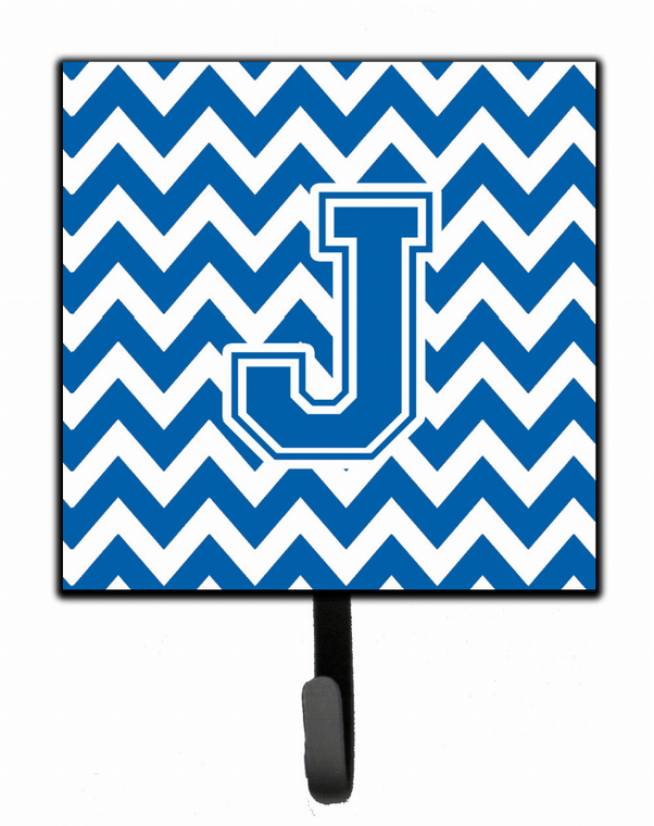 Letter Chevron Blue and White Leash or Key Holder - 638508308870