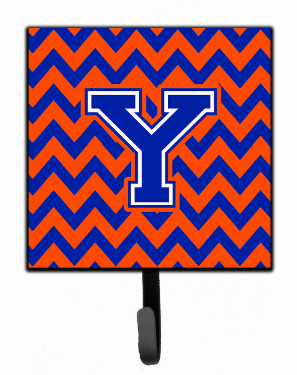Letter Chevron Orange and Blue Leash or Key Holder - 638508306265